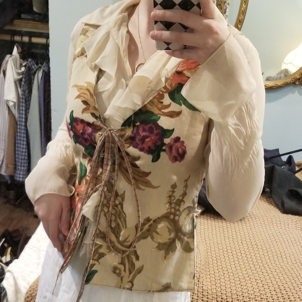 Vintage Cottagecore Reversible Vest - Picture 2 of 14